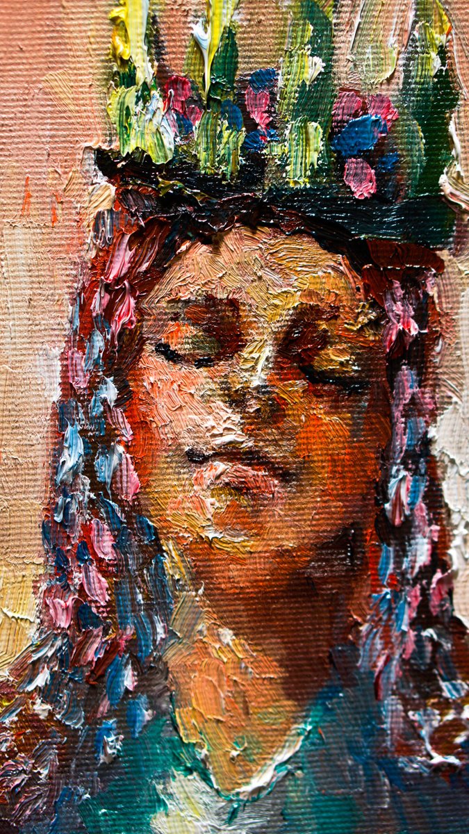 Impressionistic Portrait Oil Painting By Pavel Filin, 18 X 30", The Royal Jester, Original Artwork