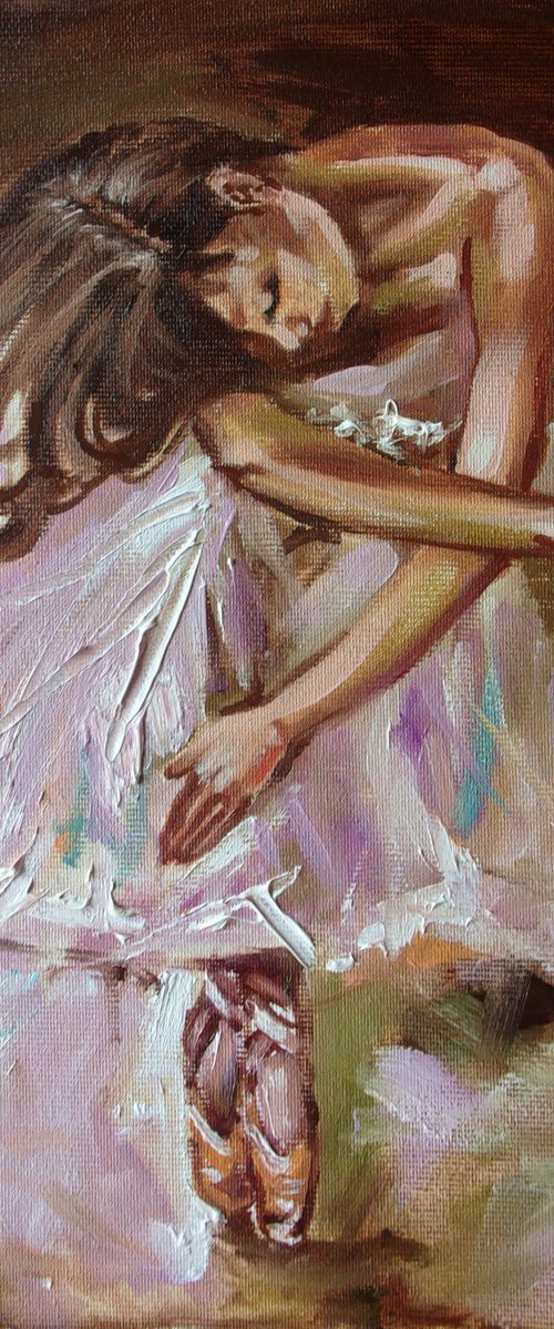 " Successful Performance ... " for O. original painting window  palette knife GIFT by Monika Luniak