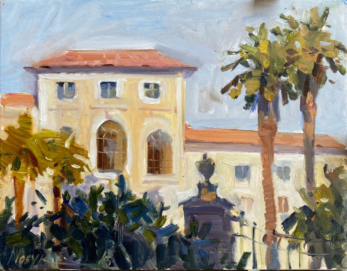 Botanical garden. Rome, Italy 45x35 cm| oil painting on canvas by Nataliia Nosyk