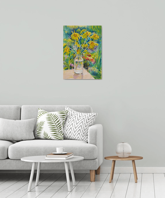 Sunflowers, sunny day