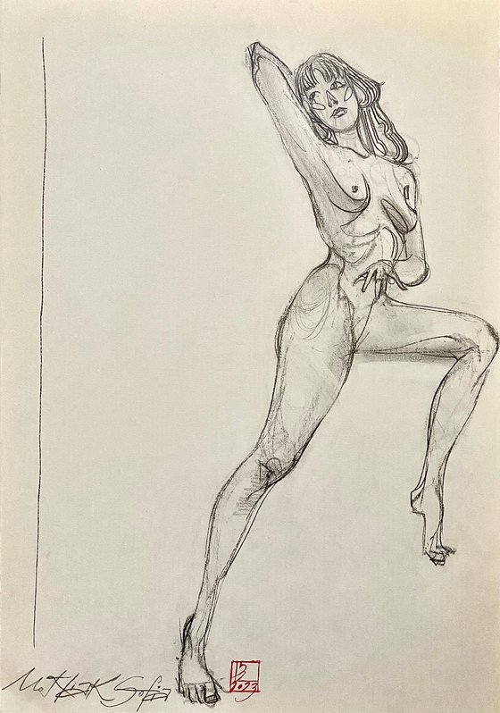 Female figure sketch # 12