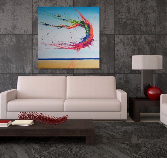 Summer Phenomenon III (Spirits Of Skies 100206) - 100 x 100 cm - XXL (40 x 40 inches)