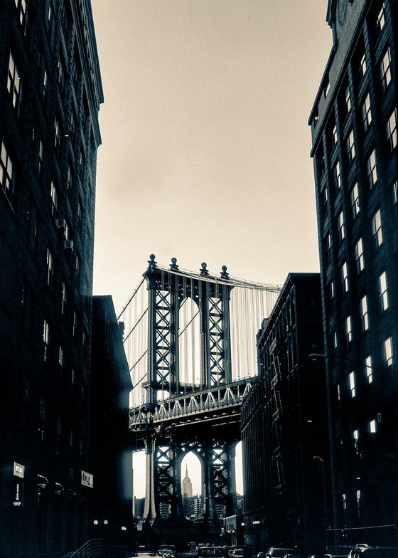 Brooklyn Bridge - New York ( Vintage Print )