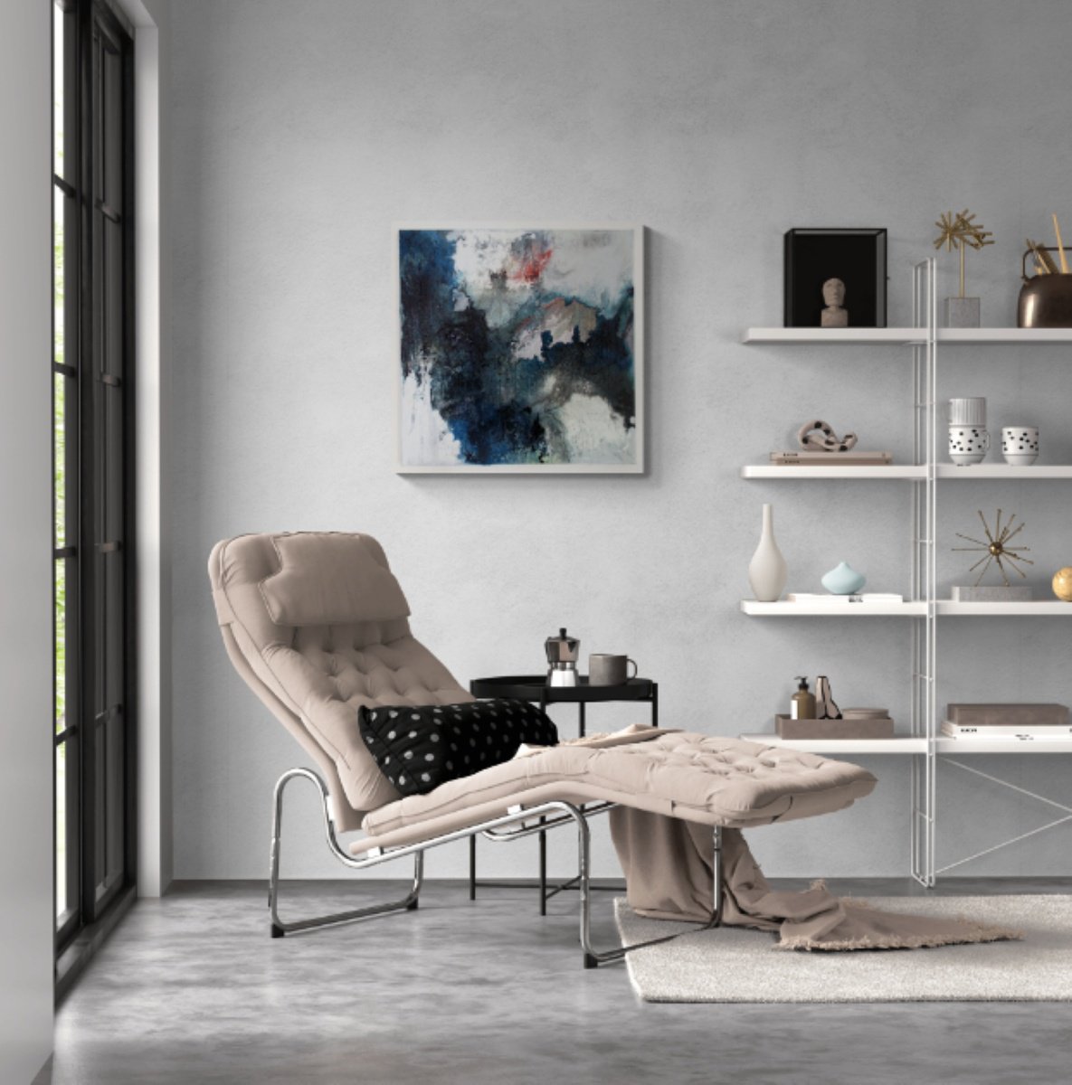 Abstract Painting By Christa Haack, 25 X 25, Clearing 2, Original Artwork