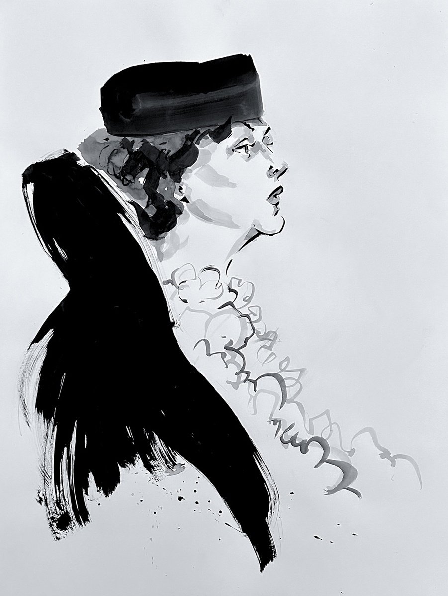 Expressive Portrait Painting By Deke Wightman, 18 X 24, Nora Regains Her Composure, Original Artwork