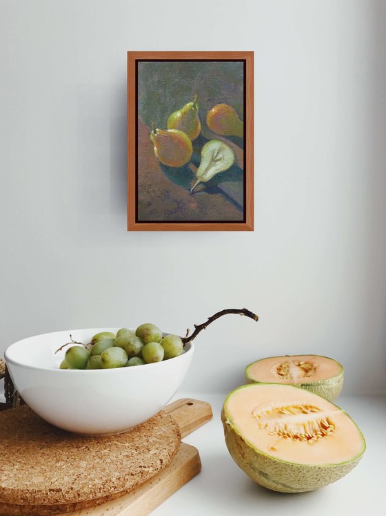 Still Life with Sliced Pear