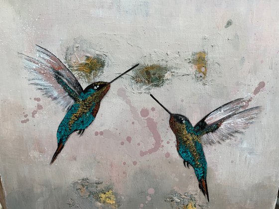 Hummingbirds in Flight