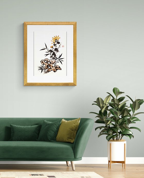 Chrysanthemum and Bamboo