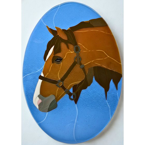 Fused Glass Horse Wall Art
