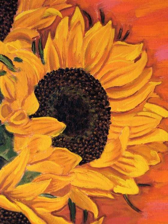 Four Sunflowers