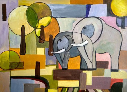 Elephants by Ann Krasikova