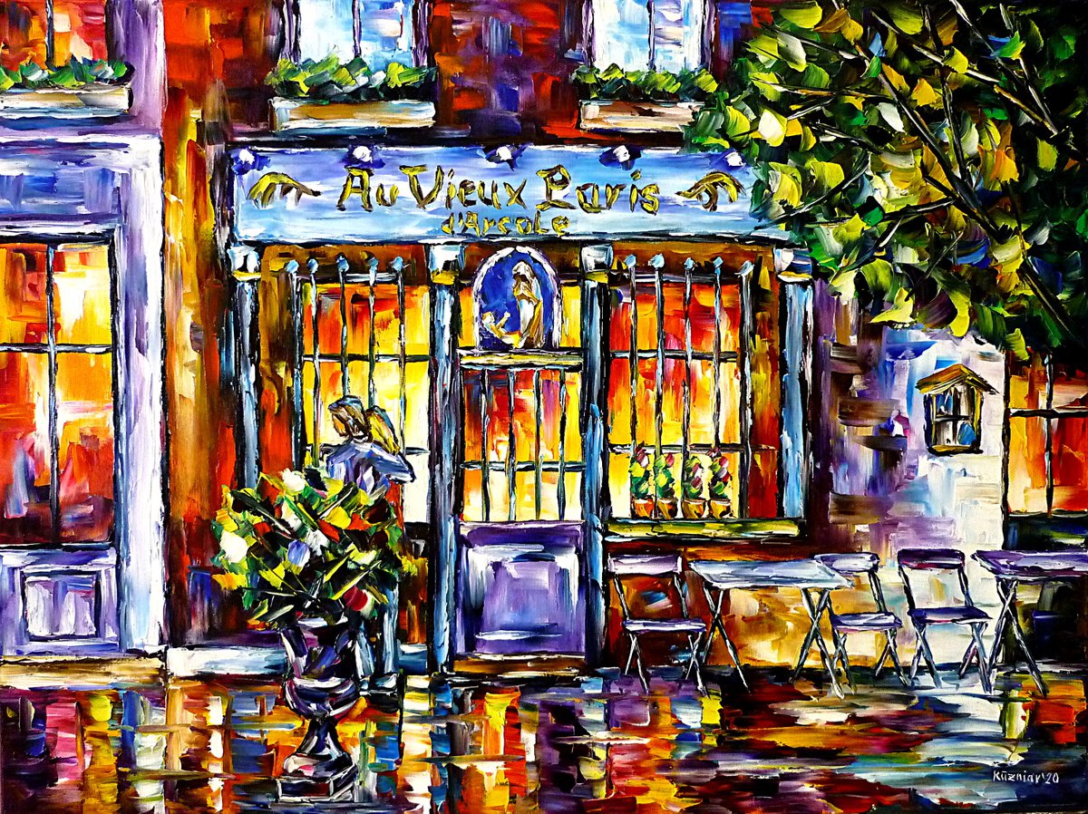 Cafe Au Vieux Paris d’Arcole by Mirek Kuzniar