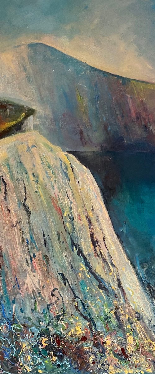 Expressive cliffs and sea by Teresa Tanner