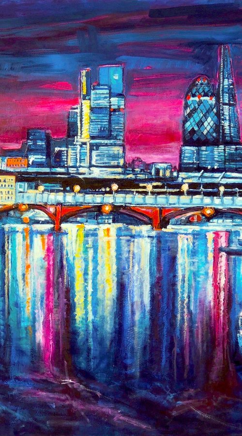 Cityscape from St Paul's to the Oxo Tower by Patricia Clements