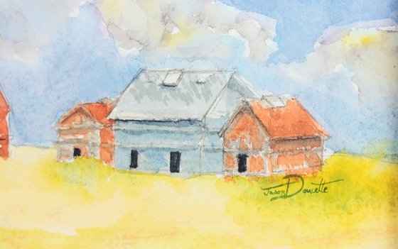 Out Regina Way - Regina Saskachewan, old barns on the prairies, farmyard
