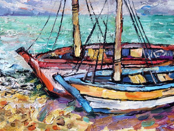 Boats Before the Storm