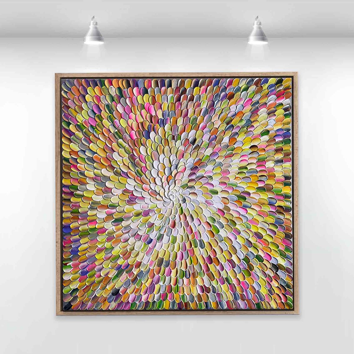 Organic Abstract Acrylic Painting By Tatiana Georgieva, 25 X 25", Amore Fleur Iii, Original Artwork