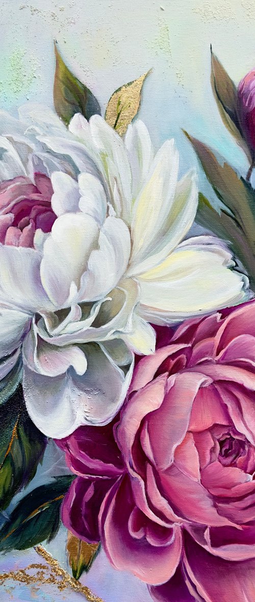 Peony Whispers by Olena Hontar