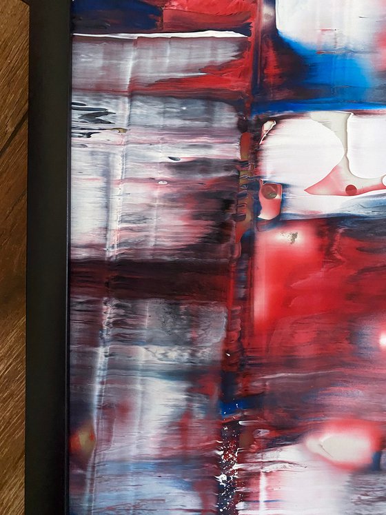 "Come Home To Me" - Original PMS Abstract Diptych Acrylic Paintings On Plexiglass, Framed - 52" x 26"