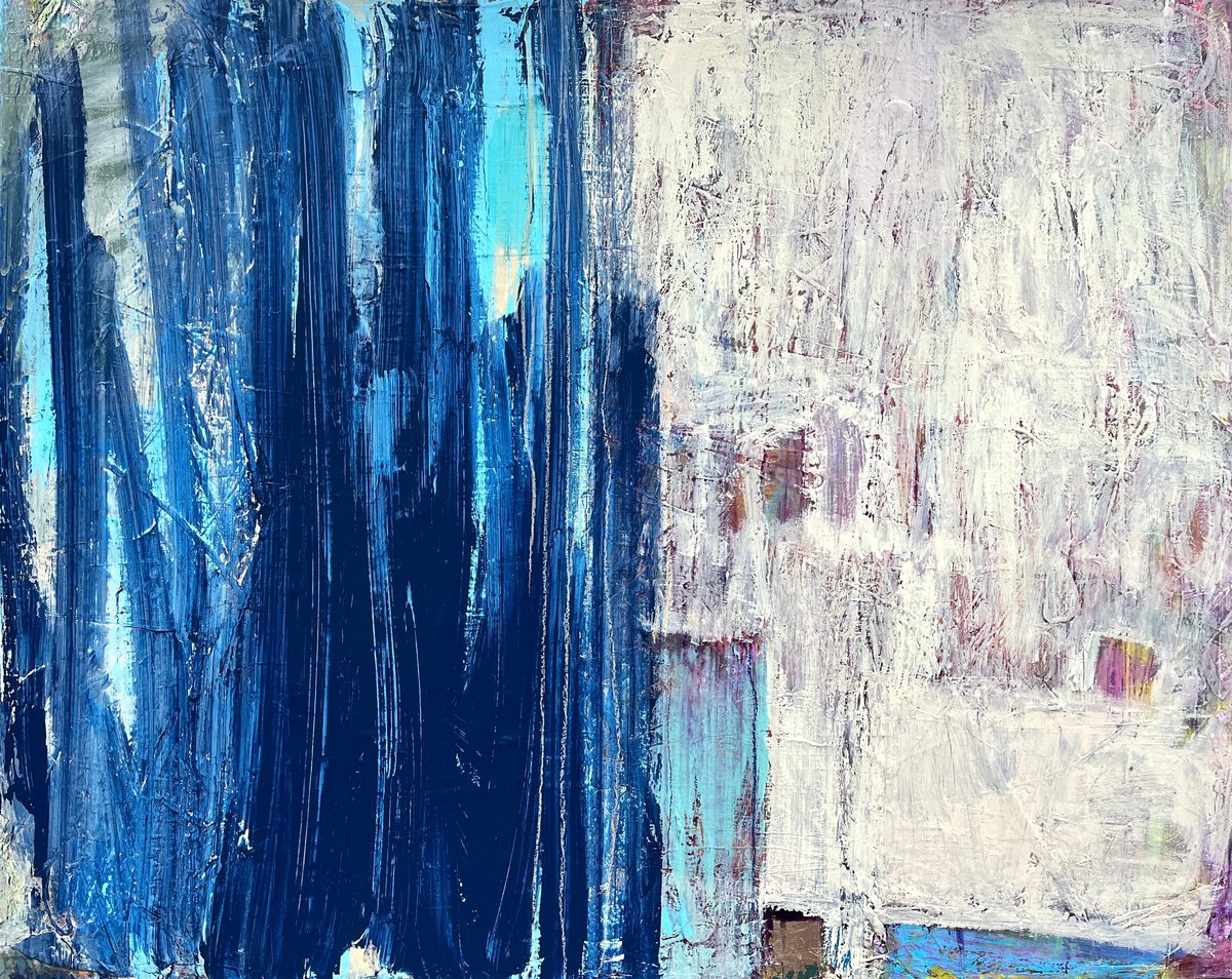 Abstract Acrylic Painting By Jason Forcier, 60 X 48, Sitting Pretty, Original Artwork