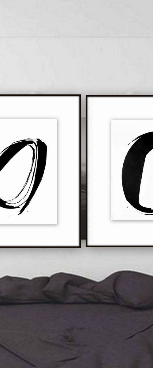 Abstract artwork. Set of 2. by Nadia Moniatis