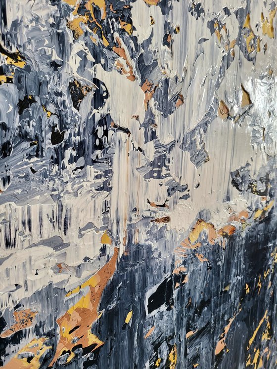 120x120cm. Circular abstract painting / Abstract 22110