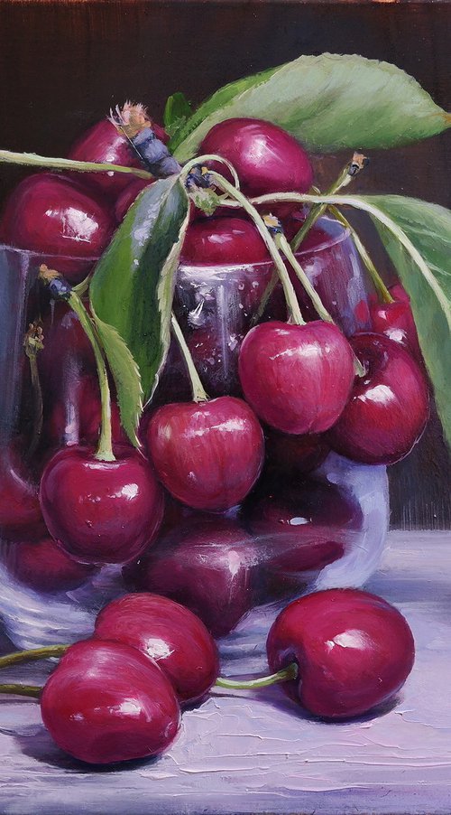 "Cherries in a glass" by Gennady Vylusk