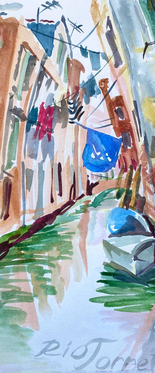 Venice canal view by Elena Yuzefovich