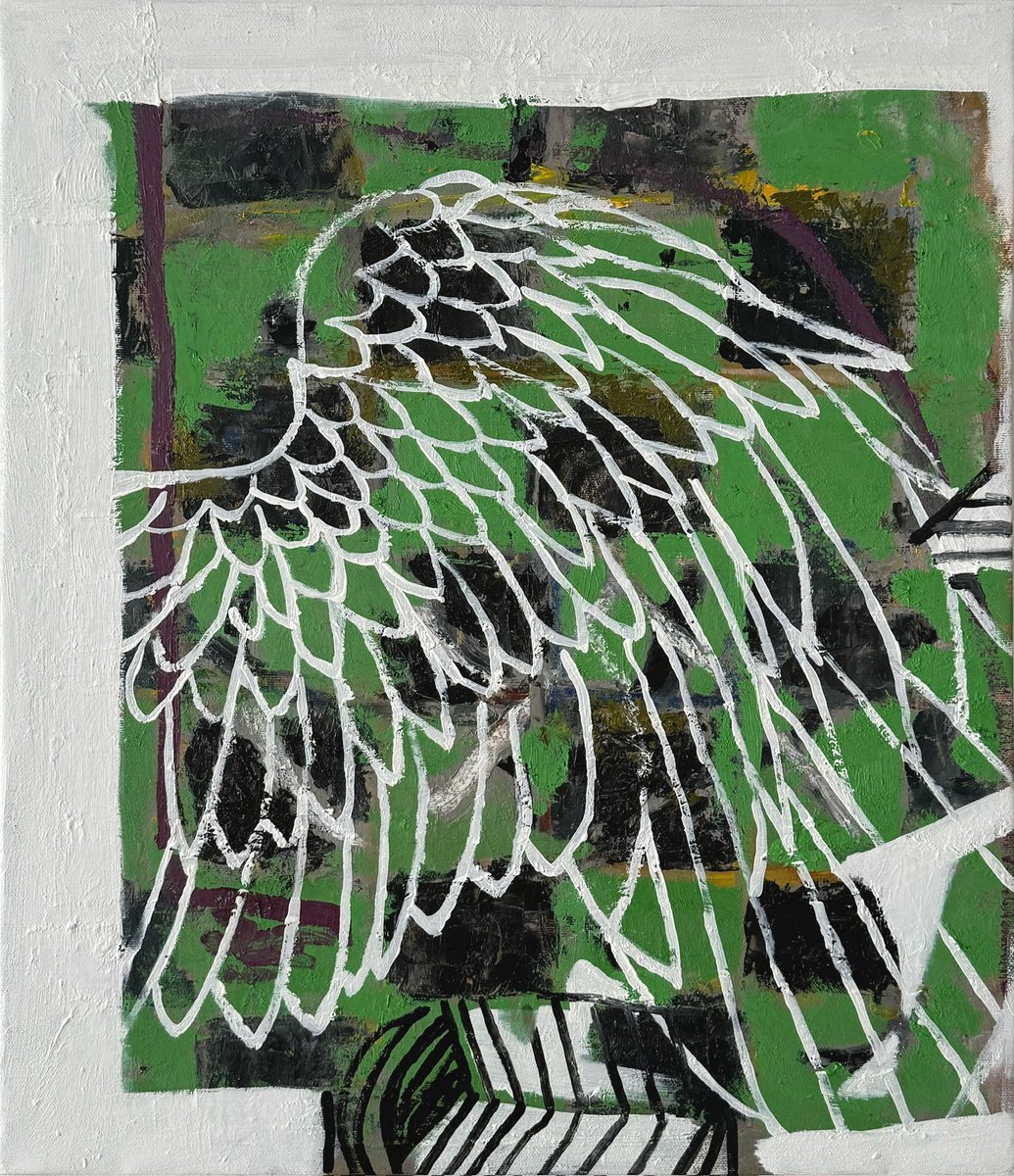 Organic Abstract Oil Painting By Mykhailo Korobkov, 18 X 21", Small Parts Of The City 2, Original Artwork