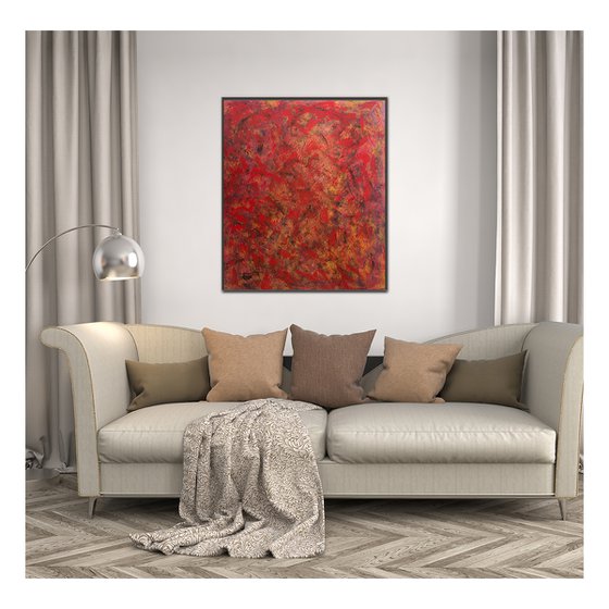 Modern Art,  Red Color Art,Acrylic Wall Art, Best Selling Art, Wall Art Painting, Original Modern Art, Art Painting Design, Office Design