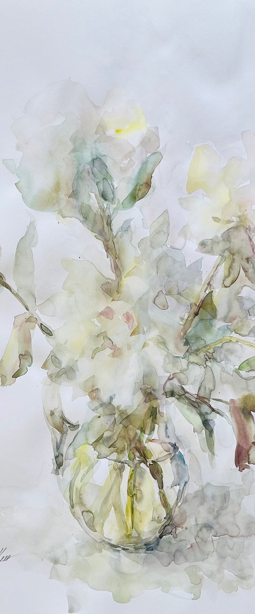 Peonies 50x65 cm 2025 by Elena Klyan