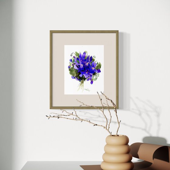 Violet Flowers From Garden