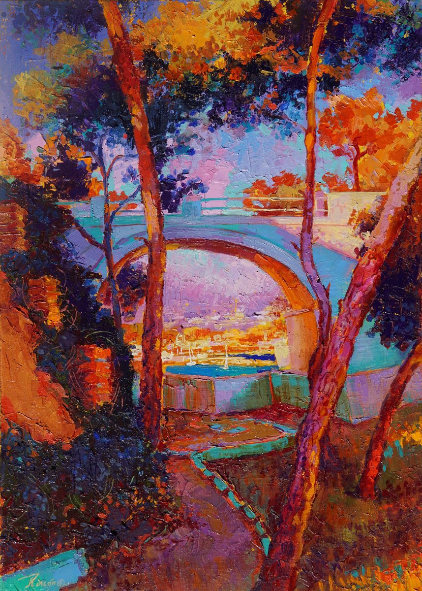 Bridge Oil painting by Luis Rincon Artfinder