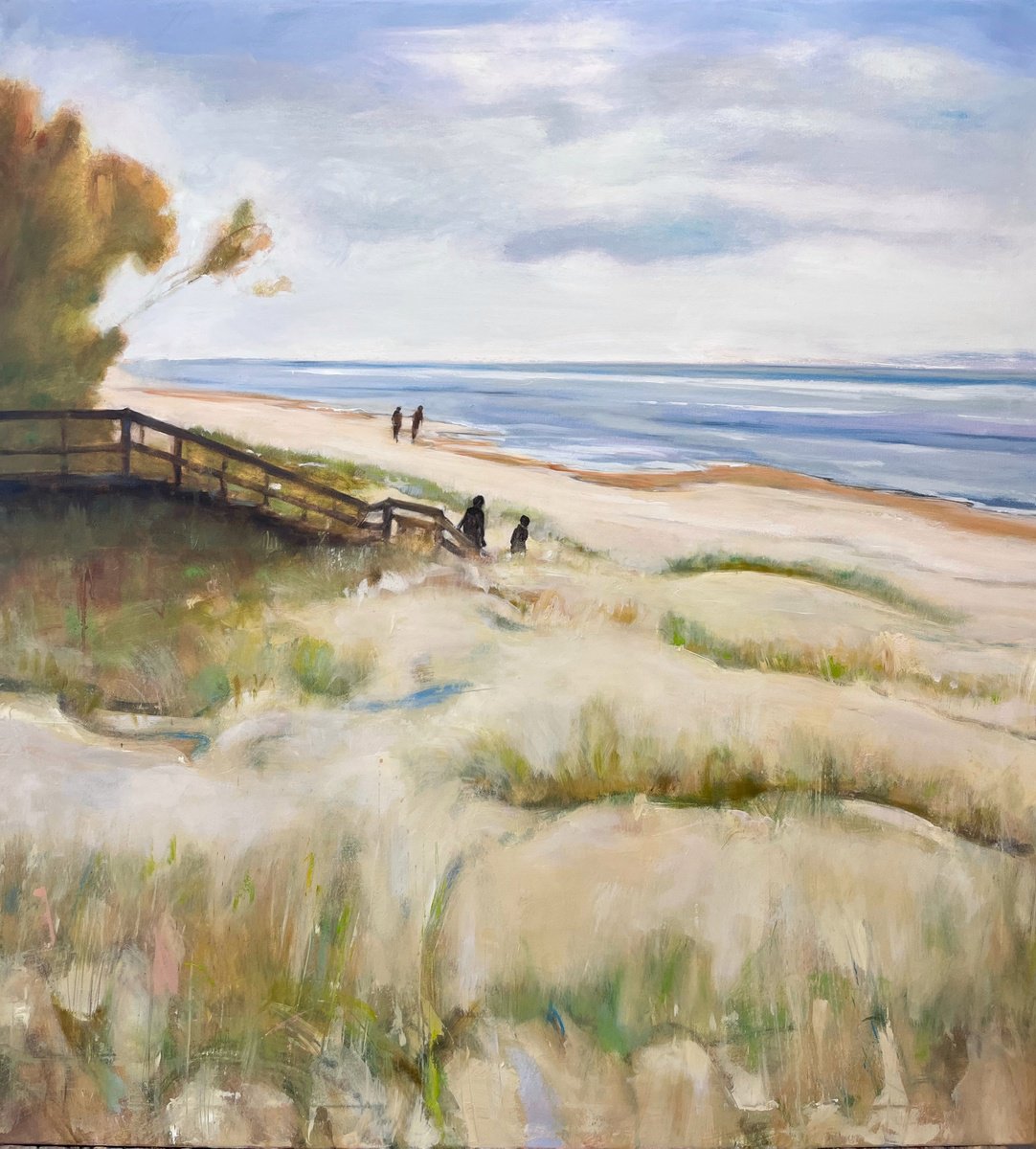 Expressive Abstract Oil Painting By Romuald Mulk Musiolik, 39 X 43", Mechelinki 5, Original Artwork