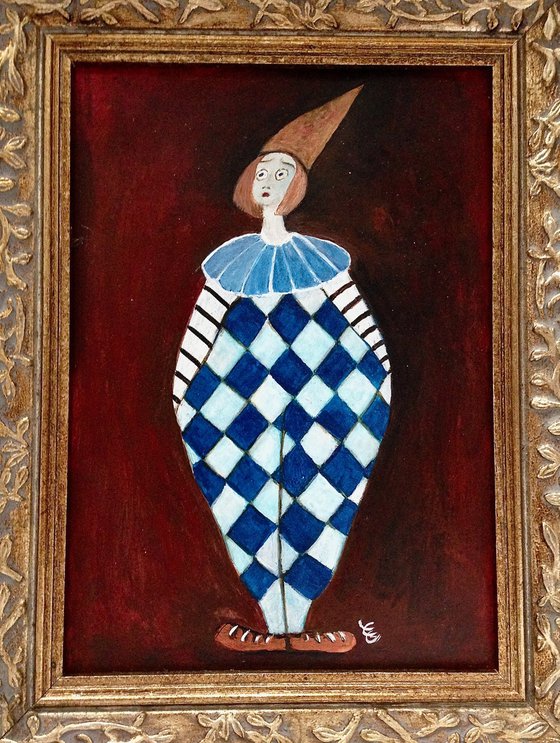 The blue clown