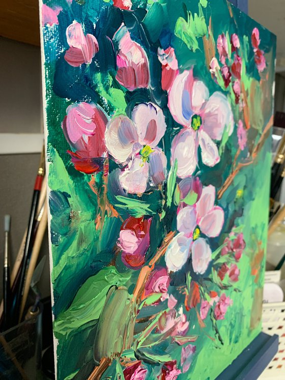 Apple blossom.