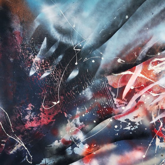 Gigantic xxl superbe colors abstraction fluid painting action art drippinig 450 cm ! by master Kloska