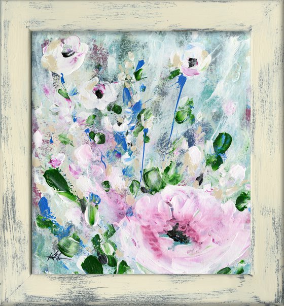 Shea's Blooms - Framed Floral Painting by Kathy Morton Stanion