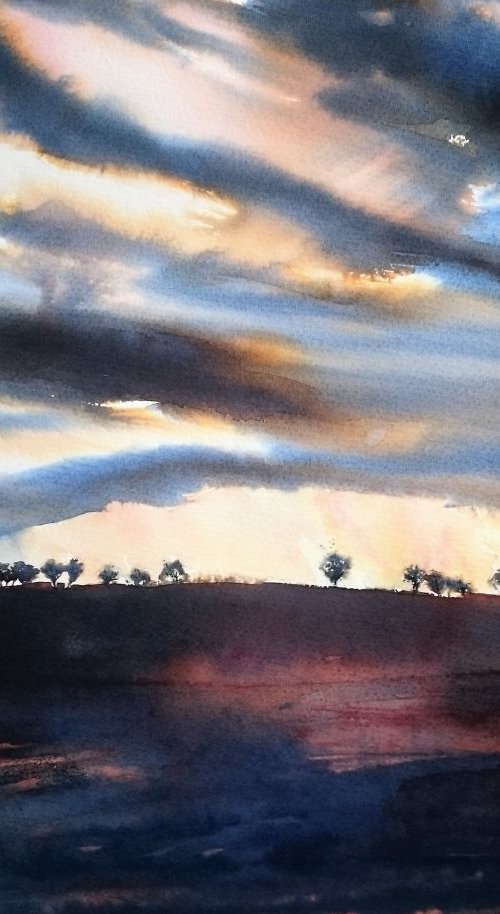 Dark Sky over the Ridgeway by Michele Wallington