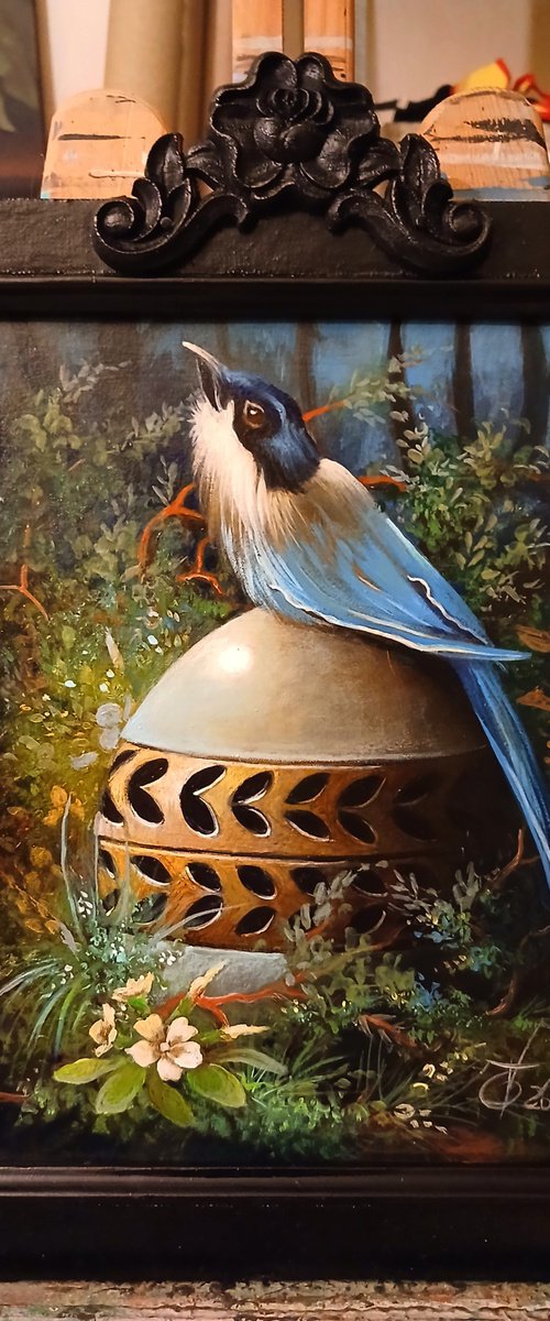 The blue bird and the forest by Valentina Toma' aka Zoe Chigi