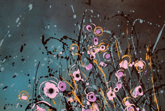 Notturno Regale #13  - Original abstract floral landscape