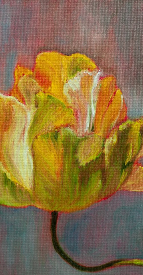 Yellow Tulip by Liudmila Pisliakova