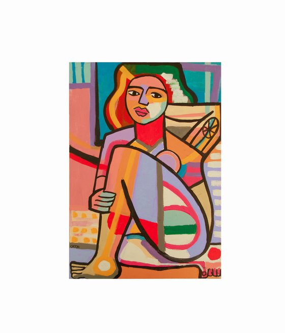 Abstract Cubist Female Nude