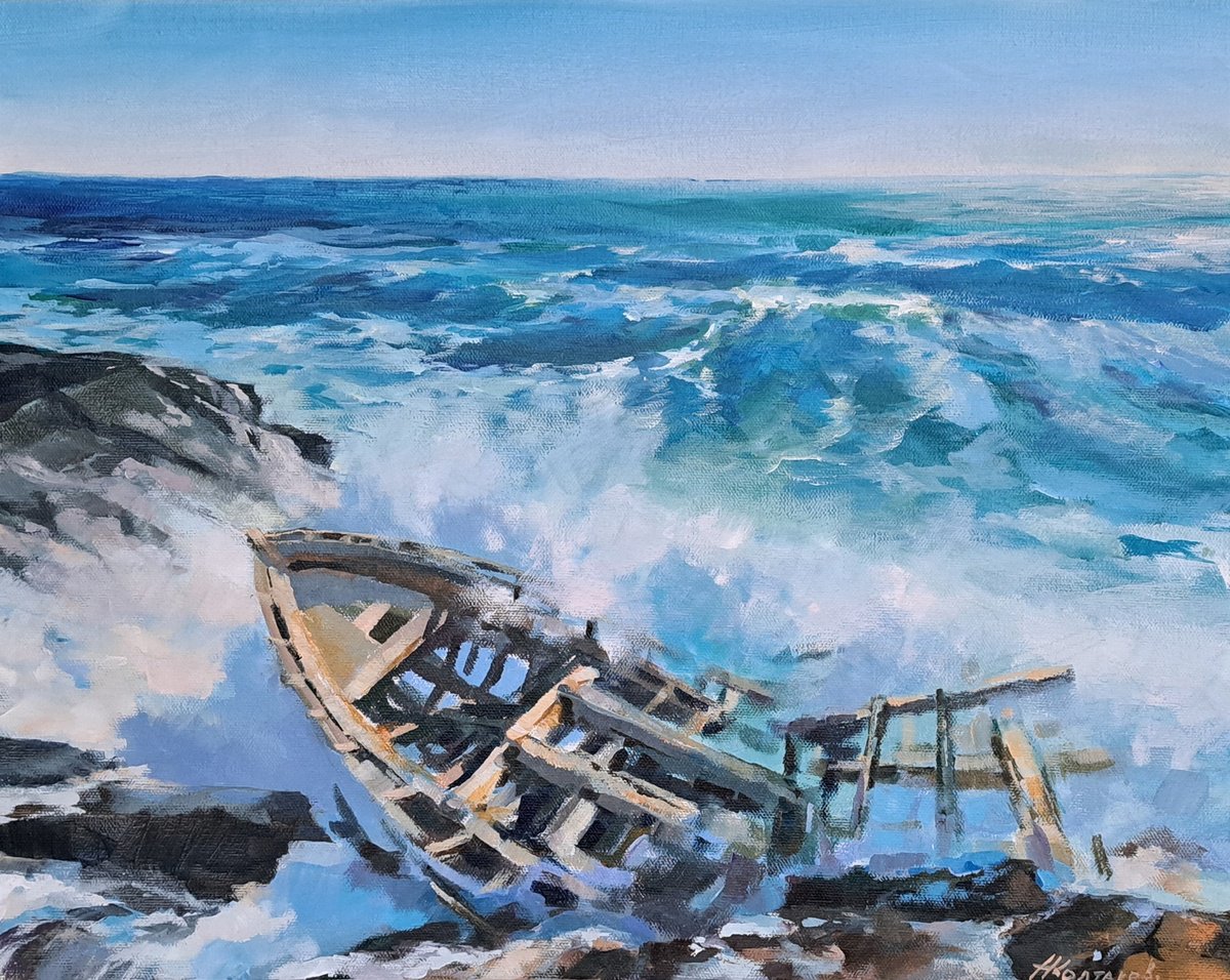  Wave Over Wave #2 By Alexander Koltakov, 20 X 16, Artwork For Sale On Artfinder