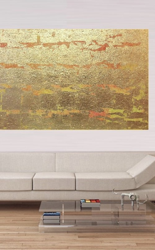 Siena - large abstract painting by Christina Reiter
