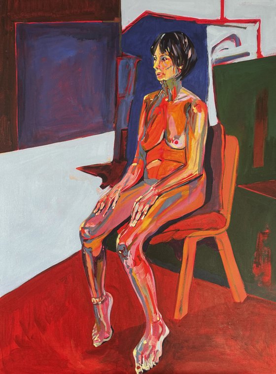 Seated nude