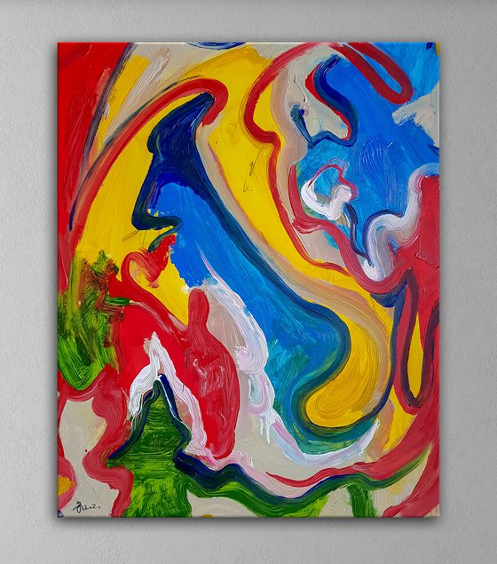 - Exaltation N-2 - Willem de Kooning style abstract painting
