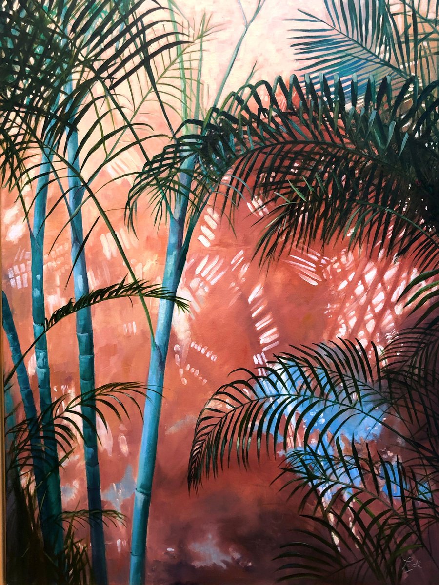HIDDEN WALL AND PALMS by Podi Lawrence