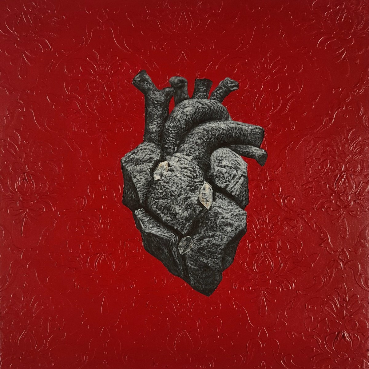 Surrealistic Acrylic Painting , Ruvida By Claudia Daminato, 12 X 12, Artwork For Sale On Artfinder