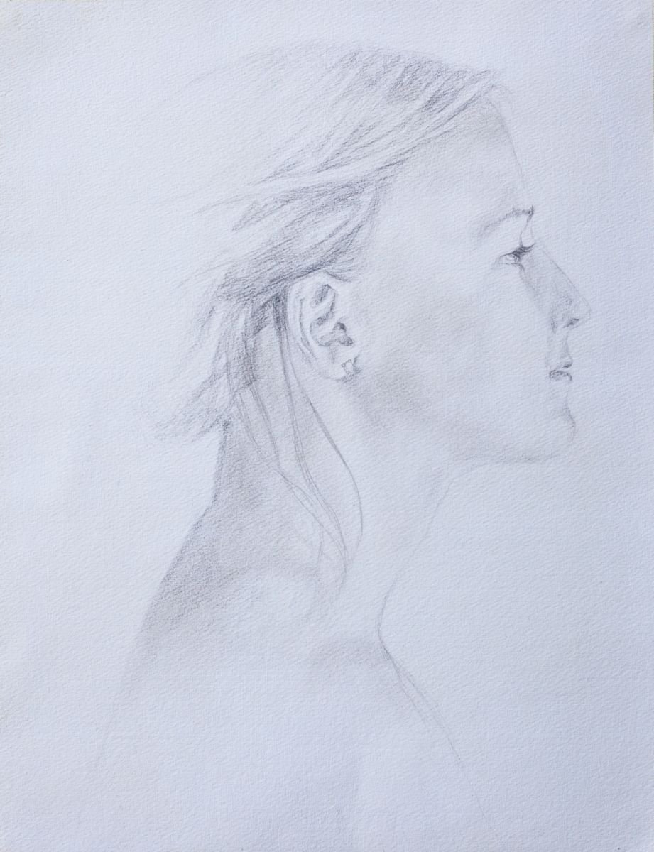 Photorealistic Portrait Drawing By Liudmila Pisliakova, 13 X 16", Anna, Original Artwork